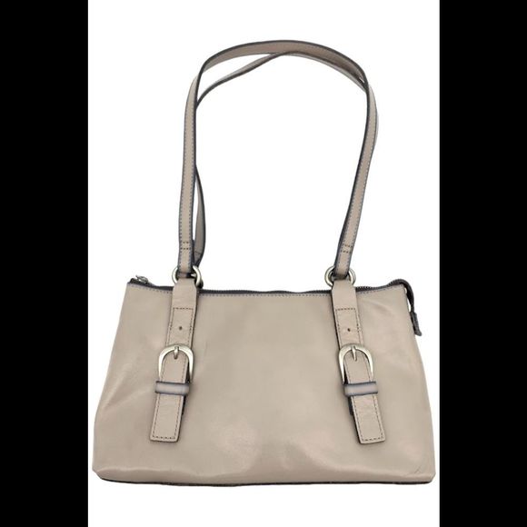 Patricia Nash Leather Brietta Shoulder Satchel Distressed Stone - Picture 2 of 3